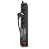 Image de Multiprise parafoudre - ACAR - 504WF - 3 m - Noire - Protection surtension