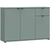 Image de Commode - Ganymede - 3 Portes - 1 Tiroir - Sauge - 119,8 X 34,1 X 82,3 Cm