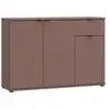 Image de Commode - ganymede - 3 portes - 1 tiroir - terracotta - 119,8 x 34,1 x 82,3 cm GNMK231LU72