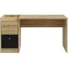 Image de Bureau Droit Coxim - Chene / Noir - 139,6 X 74 X 59,8 Cm