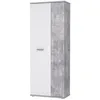 Image de Armoire à chaussures MISCA - Style contemporain effet béton et blanc mat - L 69 cm