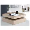 Image de Table basse plateau rotatif - carré - chêne - 78 x 78 x 36 cm CFTT4181D30