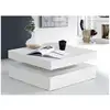 Image de Table basse plateau rotatif - carré blanc brillant - 78 x 78 x 36 cm CFTT4181Z38