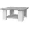 Image de Table Basse Pilvi - Blanc Et Béton Clair - Contemporain - L 67 X P 67 X H 31 Cm