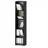 Image de Bibliothèque -étagère multifonction noir 5 niveaux 40x30x189cm   pour livres, jouets et accessoires de bureau FP3_REGAL40_5P_CZMCZM