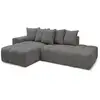 Image de Bobochic canapé d'angle fixe mont-blanc tissu gris foncé angle gauche MONT-BLANC