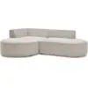 Image de Bobochic canapé d'angle fixe rousseau tissu chiné beige angle gauche ROUSSEAU
