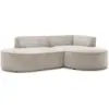 Image de Bobochic canapé d'angle fixe rousseau tissu texturé beige angle droit ROUSSEAU