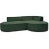 Image de Bobochic canapé d'angle fixe rousseau tissu chiné vert angle droit ROUSSEAU