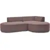 Image de Bobochic canapé d'angle fixe rousseau tissu chiné rose angle droit ROUSSEAU