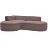 Image de Bobochic canapé d'angle fixe rousseau tissu chiné rose angle gauche ROUSSEAU