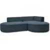 Image de Bobochic canapé d'angle fixe rousseau tissu chiné bleu foncé angle droit ROUSSEAU