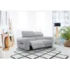 Image de CanapÃ© droit 3 places avec 2 relax Ã©lectriques tissu gris clair en occasion ou reconditionné