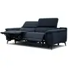Image de Canapé 3 places avec 2 relax électriques fiero, tissu bleu marine FIERO