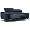 Image de Canapé 3 places avec 1 relax électrique fiero, tissu bleu marine FIERO