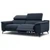 Image de Canapé 3 places avec 1 relax électrique fiero, tissu bleu marine FIERO