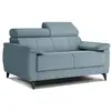 Image de Canapé droit taunus 2 places tissu bleu clair TAUNUS