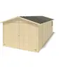 Image de Garage En Bois - 18.19m2 - 3.05x5.91m - Ep. 18mm - Couleur: Naturel - Altanka