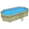 Image de Piscine En Bois Nemo 7.3 X 3.97 - H.1.45 M, Bleu Pâle, Cadre En Métal - Sans Dalle - Altanka