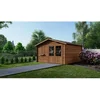 Image de Abri De Jardin En Bois - 16m2 - 4x4m - Traité - Ep. 28mm - Couleur: Marron - Altanka