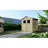 Image de Abri De Jardin En Bois 3.46 M2 - 1.9x1.82 M - Traité - Couleur: Vert - Altanka
