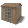 Image de Abri de jardin en bois - 9m2 - 3x3m - Traité - Ep. 28mm - Couleur: marron - DOM676