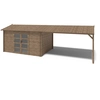 Image de Abri De Jardin En Bois - 4x3 M Avec Extension De 4x2.76 M - 23.06 M²- Traité - Altanka