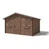 Image de Abri de jardin en bois 12m2 4x3m Traité Ep. 28mm Couleur: marron DOM418 ALTANKA