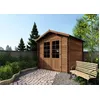 Image de Abri de jardin en bois - 9m2 - 3x3m - Traité - Ep. 28mm - Couleur: marron - DOM427