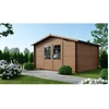 Image de Abri De Jardin En Bois - 15.2m2 - 3.9x3.9m - Traité - Ep. 34mm - Couleur: Marron - Altanka