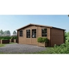 Image de Abri De Jardin En Bois - 20m2 - 5x4m - Traité - Ep. 28mm - Couleur: Marron - Altanka