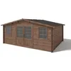 Image de Abri de jardin en bois 20m2 5x4m Traité Ep. 28mm Couleur: marron - ALTANKA - DOM566