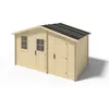 Image de Abri de jardin en bois - 15m2 - 5x3m - Ep. 28mm - Couleur: naturel - DOM578