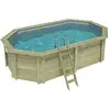 Image de Piscine En Bois Nemo 5.79 X 3.49 - H.1.45 M, Gris Clair, Fixations À Visser - Altanka