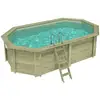Image de Piscine En Bois Nemo 5.79 X 3.49 - H.1.45 M, Sable, Cadre En Métal - Sans Dalle - Altanka