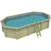 Image de Piscine En Bois Nemo 7.3 X 3.97 - H.1.45 M, Gris Clair, Fixations À Sceller - Altanka