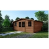 Image de Abri De Jardin En Bois - 34.8m2 - 5.9x5.9m - Traité - Ep. 45mm - Couleur: Marron - Altanka