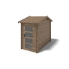 Image de Abri De Jardin En Bois - 4.5m2 - 1.5x3m - Traité - Ep. 28mm - Couleur: Marron - Altanka