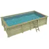 Image de Piscine En Bois Aqua 7 X 3.75 - H.1.45 M, Gris Clair, Fixations À Visser - Altanka