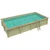 Image de Piscine En Bois Aqua 8.5 X 4.35 - H.1.45 M, Sable, Fixations À Sceller - Altanka