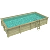 Image de Piscine En Bois Aqua 8.5 X 4.35 - H.1.45 M, Sable, Fixations À Visser - Altanka