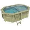 Image de Piscine En Bois Nemo 4.3 X 3 - H.1.18 M Avec Plage, Gris Clair, Cadre En Métal - Sans Dalle - Altanka