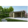 Image de Abri De Jardin En Bois - 17.4m2 - 5.79x3m - Traité - Ep. 28mm - Couleur: Vert - Altanka