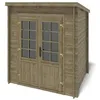 Image de Abri de jardin en bois - 5m2 - 250x2m - Traité - Ep. 28mm - Couleur: vert - DOM725