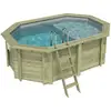 Image de Piscine En Bois Nemo 4.3 X 3 - H.1.31 M Avec Plage, Gris Clair, Fixations À Visser - Altanka