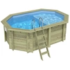 Image de Piscine En Bois Nemo 4.3 X 3 - H.1.31 M Avec Plage, Bleu Pâle, Cadre En Métal - Sans Dalle - Altanka