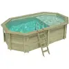 Image de Piscine En Bois Nemo 5.79 X 3.49 - H.1.45 M Avec Plage, Sable, Fixations À Visser - Altanka