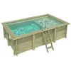 Image de Piscine En Bois Aqua 4.65 X 2.85 - H.1.24 M Avec Plage, Sable, Cadre En Métal - Sans Dalle - Altanka