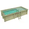 Image de Piscine En Bois Aqua 6.1 X 2.85 - H.1.31 M Avec Plage, Sable, Cadre En Métal - Sans Dalle - Altanka