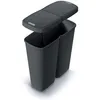 Image de Poubelle à double couvercle Keden Compacta Q DUO 50L Un Compartiment Triage noir
